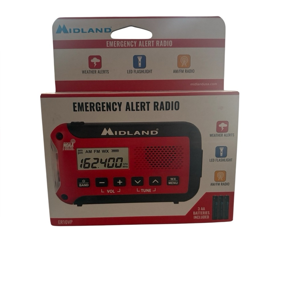 Midland ER10VP Emergency Alert Radio Compact New Great for Hiking